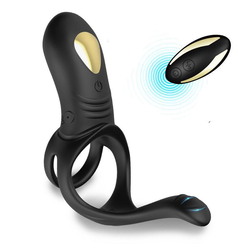 Penisring Vibrierender Klitorisstimulator G-Punkt-Massagegerät Verzögerung der Ejakulation Vagina Orgasmus Massageador Anal Vibrator Produkt für Erwachsene