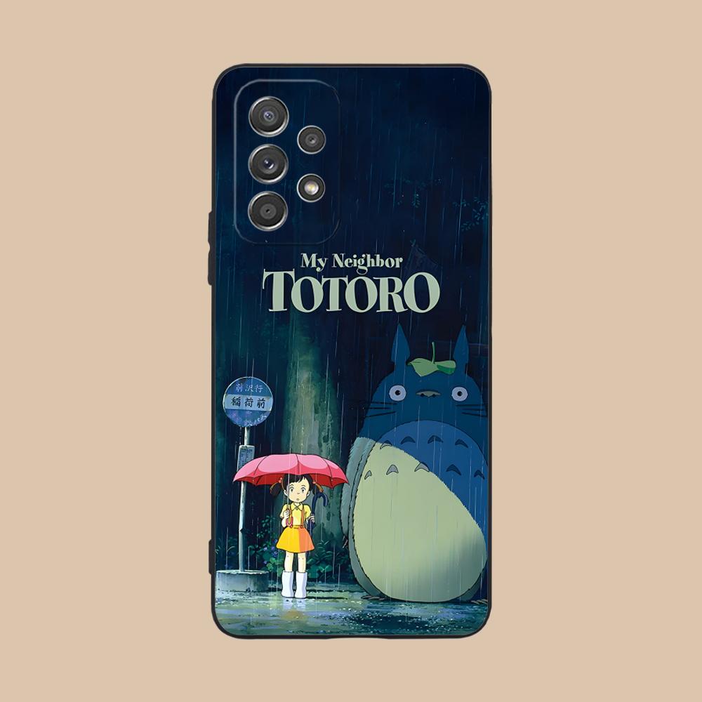 Anime Cute S-Totoros Phone Case for Samsung Galaxy A73 72 71 70 56 55 54 53 52 36 35 34 23 16 15 5G Colour Printing Luxury