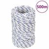 152268 vidaXL Boat Rope White 2 Mm 500 M Polypropylene