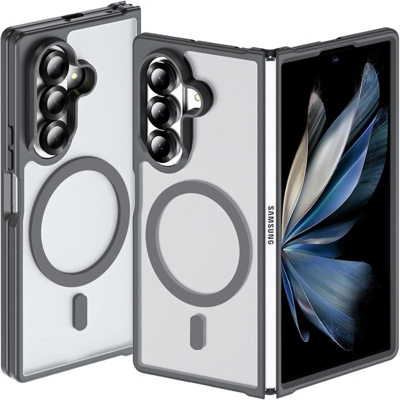 

Подходит для складного мобильного телефона Samsung ZFold7 Матовый чехол с чувствительной кожей Магнитное поглощение ZFlip6 Полностью закрытый Противоударный Новый защитный чехол Samsung Z Fold7