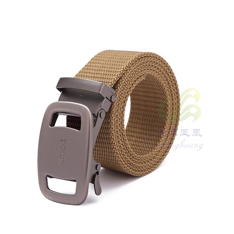 Business men's tactical belt nylon belt elastic iron buckle trouser belt pilot canvas tactical belt With Pants Jeans ForMenWomen