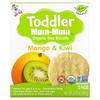 Biscoitos de Arroz Mum-Mum para Bebês Hot-Kid, Manga e Kiwi, 12 Pacotes (2 Biscoitos Cada), para Maiores de 2 anos