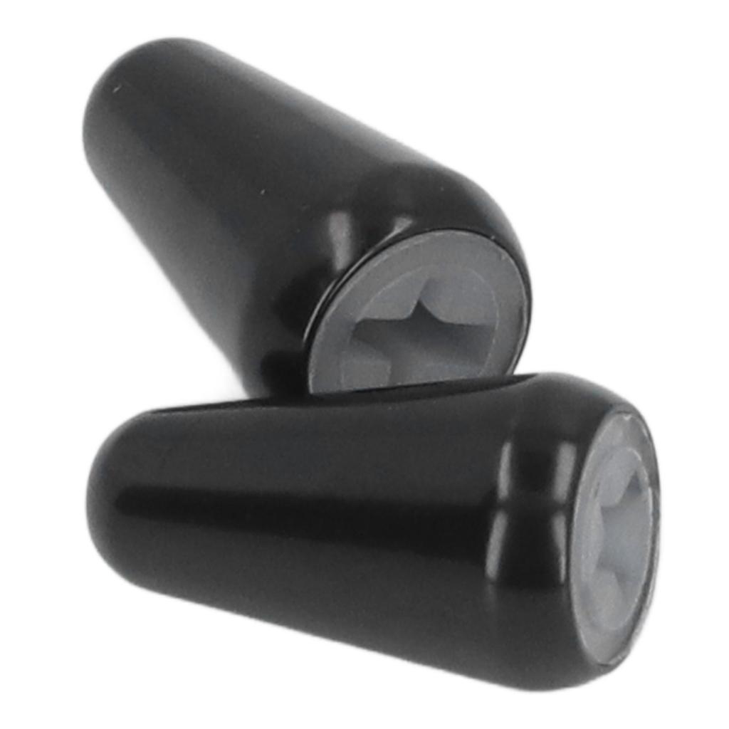 2PCS Guitar Pickup Switch Caps 3 Way 5 Way Toggle Switch Knob Tip Replacement for ST TL Style Electric Guitars Black