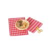 Mini Scissor Plaid Fabric Set for OB11 Dollhouse Sewing, Picnic Scenes, and Toy Photography.