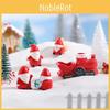 Cute Cartoon Resin Christmas Figurine For Miniature Scenes With Santa And Snow