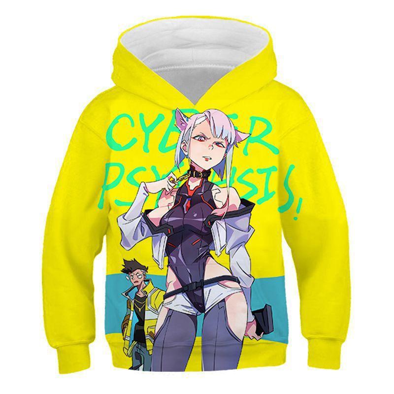 Cyberpunk Cyberpunk, Edge Walker Children's Hooded Sweater 3D Digital Printing Children's Jacket Men