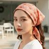 Baumwoll-Leinen Haar-Bandana 60x60cm Florales Halstuch Nackenwickel Nacken-Tuch Sonnenschutz