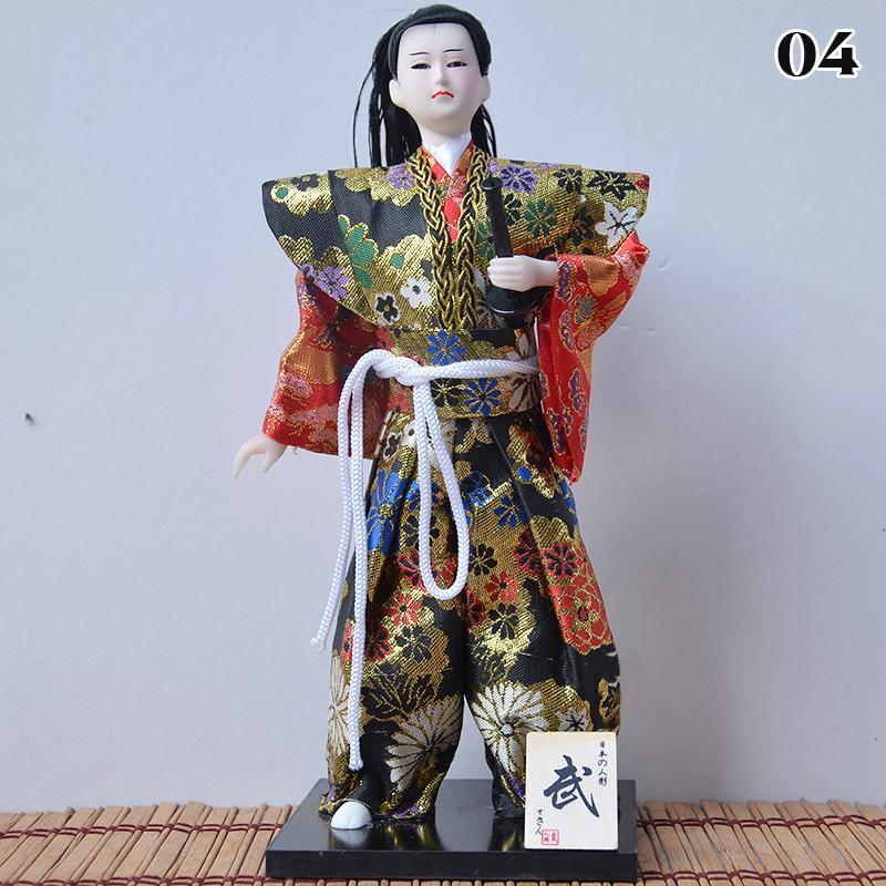 Japanese Samurai Ninja Figurines Dolls With Kimono Traditional Ninja Ornaments Home Decor Collection Arts Craft Gifts