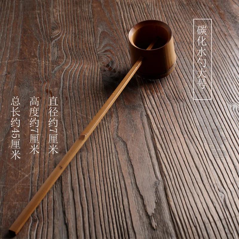 Chinese Style Handmade Natural Bamboo Wooden Tea Scoop Long Handle Water Tea Spoon Teaware Table Decor Kitchen Tool 2025 New