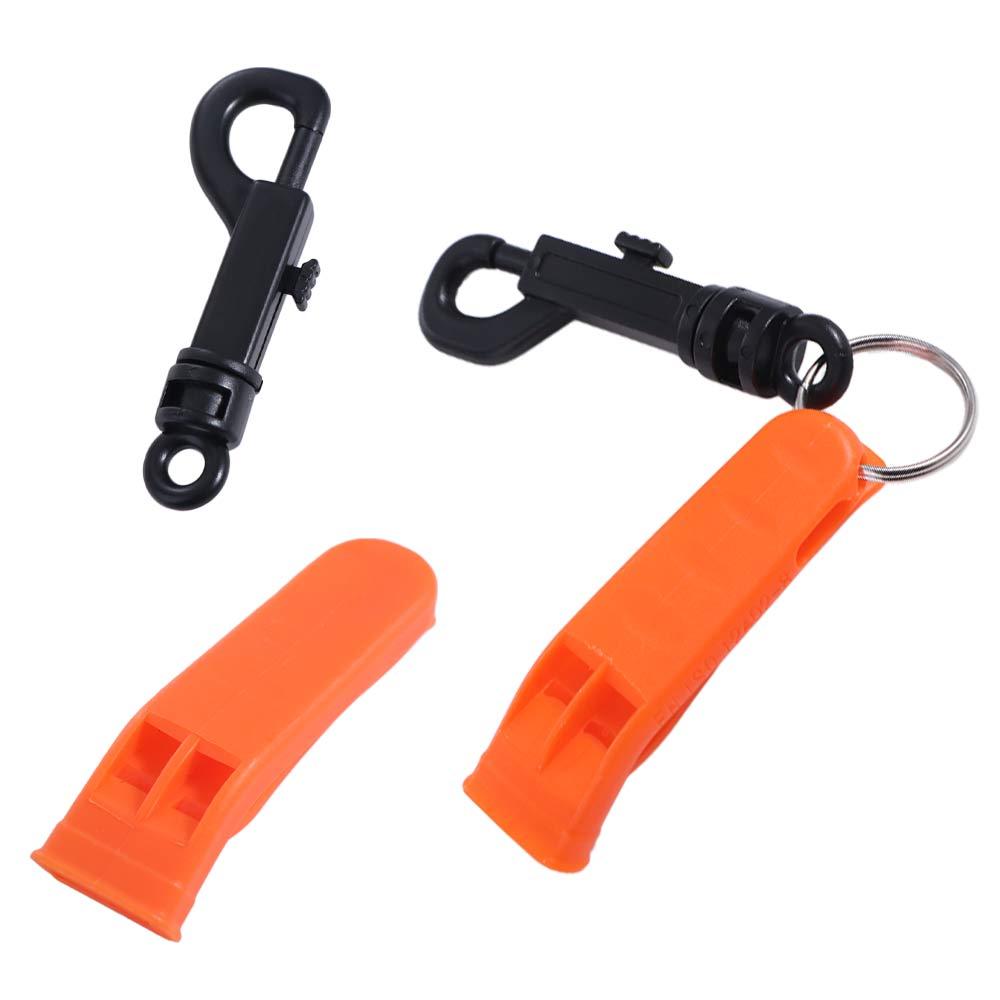 Double Pipe Survival Rescue Whistle PP Plastic Outdoor Emergency Whistle Diving