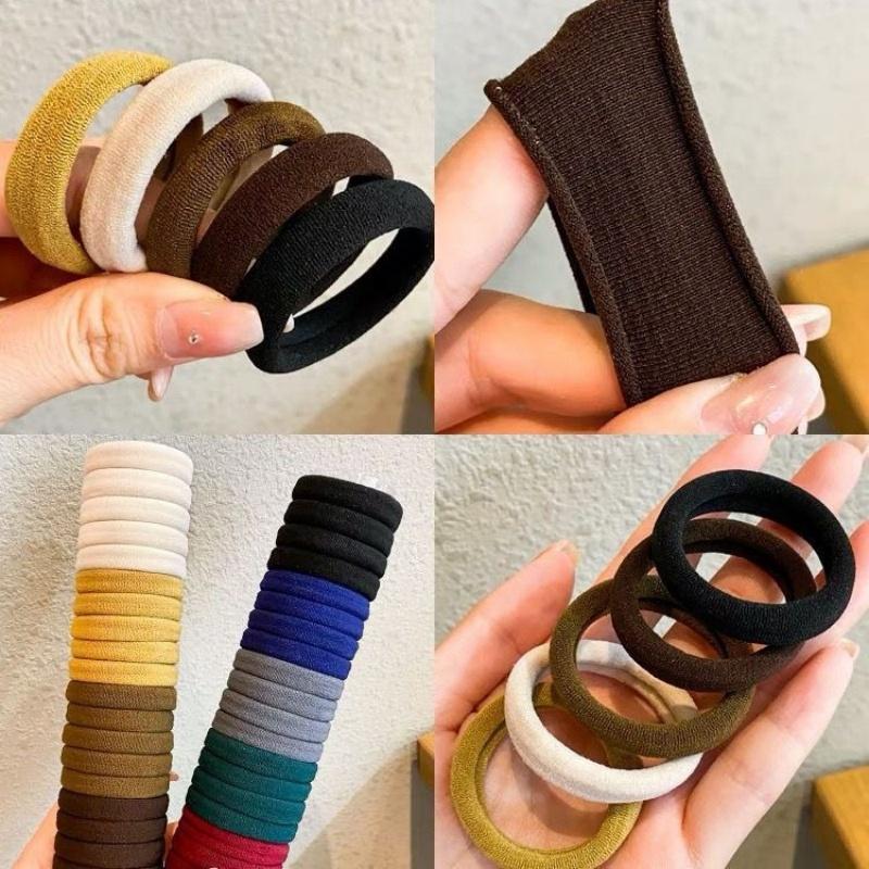 20pcs/Canned Hair Bands New Rubber Band Women Tied Towel Ring Bold High Elastic Hair Rope Simple Headband.