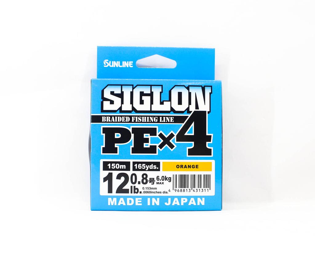 Sunline P.E Šňůra X4 Siglon 150M P.E 0.8 12LB Oranžová (1311)