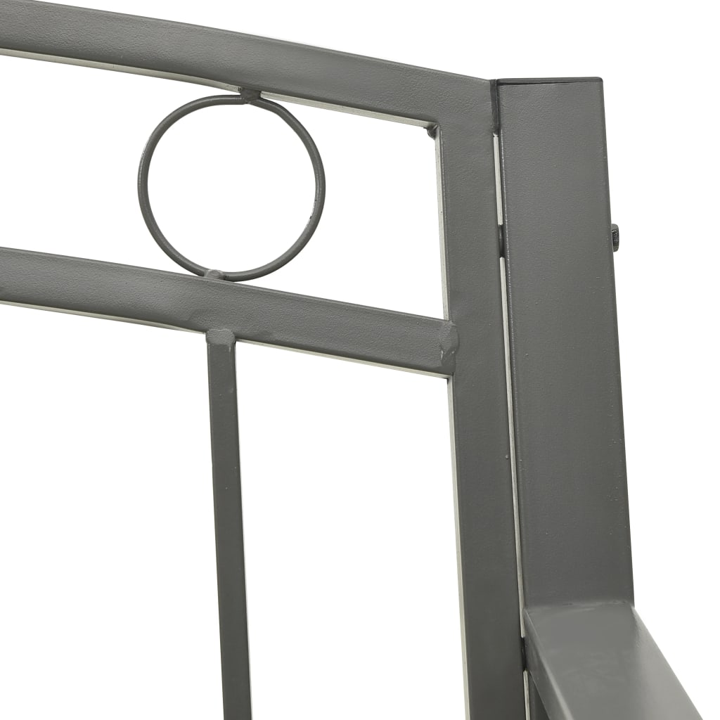 Garden Bench Gray 120 cm Steel