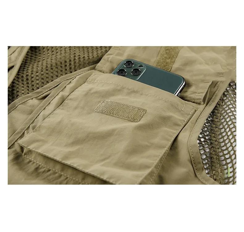 Outdoor Leisure Vest Men's Multi-Pocket Breathable Outdoor Sports Coat High-Quality Design Leisure Vest Men