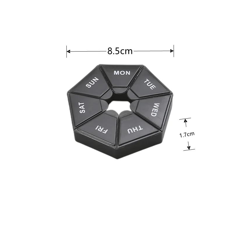 7 Days 7 Grids Medicine Mini Portable Pills Organizer Weekly Tablet Holder Portable Container Organizer Storage Tablets