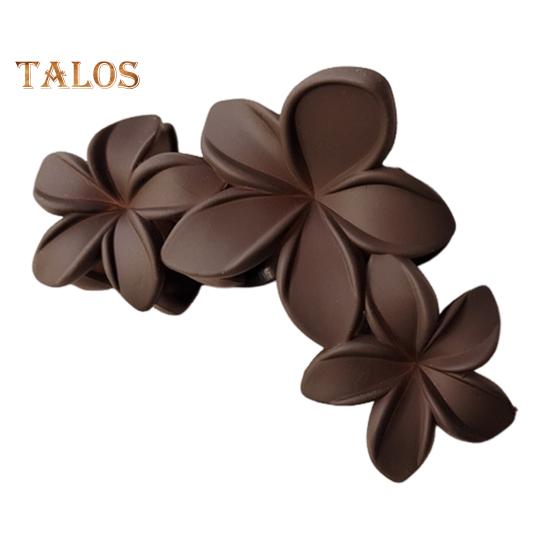 Women Plastic Hair Claw Flower Shape Candy Color Hair Clip Anti-slip Design Strong Grip Hair Claw Back Head Hair Clip Headwear