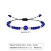 Buntes Armband mit bösem Auge und Perlen, mit verstellbarem schwarzen Handseil