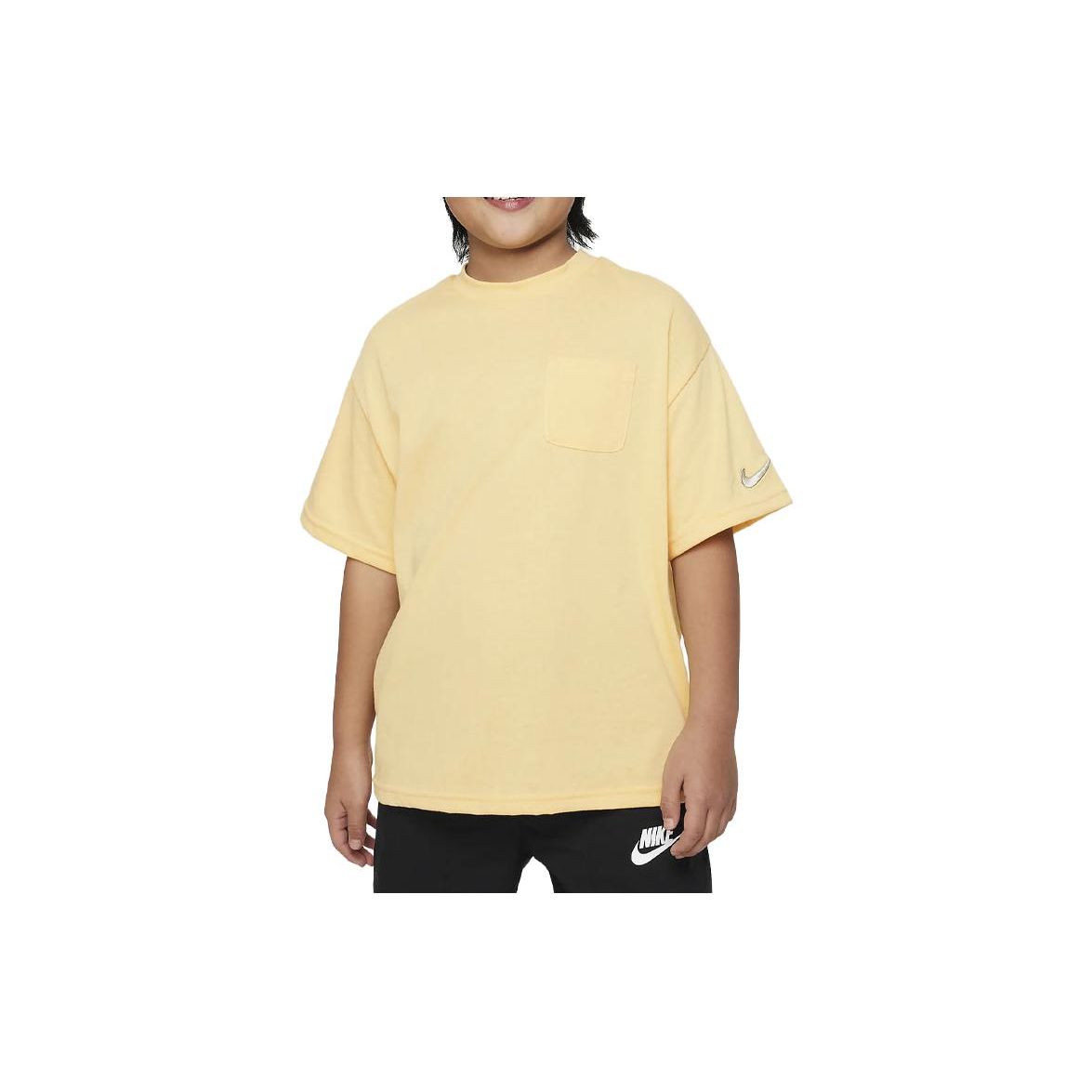 

Nike Solid Color Round Neck Pullover Short Sleeve Kids tops FB1325-795 M