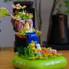 Kleiner Bärenburg im Himmel Spieluhr Bausteine Kleine Teile Mädchen Geschenk Montagespielzeug Kawaii Zimmerdekoration Diy Bausteine
