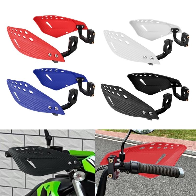 Dirt Bike Handguard Kit with Clamp On Handlebar Brackets, Vented Guard Pair, and Hand Cover for Trail Route Use