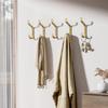Wall Hook for Hanging Coats - Stainless Coat Hook 5 Pack Wall Mount for Backpack, Bag, Keys and Towel, Double Hook In Closet, Entryway, Door,