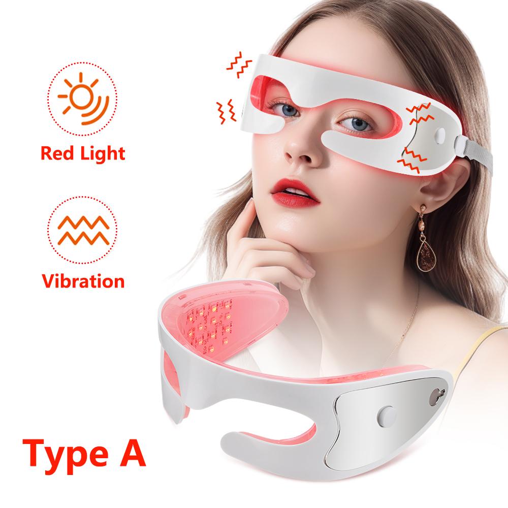 3D Eye Massager with Red Light Therapy Relieves Dry Fatigue Vibration Massage Tightens Eye Skin Reduces Dark Circles Beauty Device