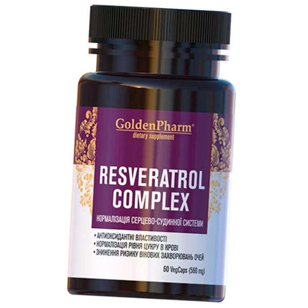 Resveratrol Complex, Resveratrol Complex, Golden Pharm 60 Vegcaps (70519003)