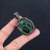 Malachite Pendant, 999 Copper Wire Wrapped Pendant Jewelry. Gift For Women Handmade Pendant Gemstone Jewelry