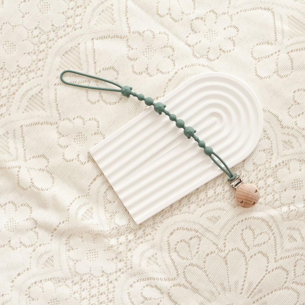 Food Grade Silicone Baby Pacifier Clips Anti-Drop Lightweight Teether Teething Toy Durable Integrated Pacifier Holder Chain