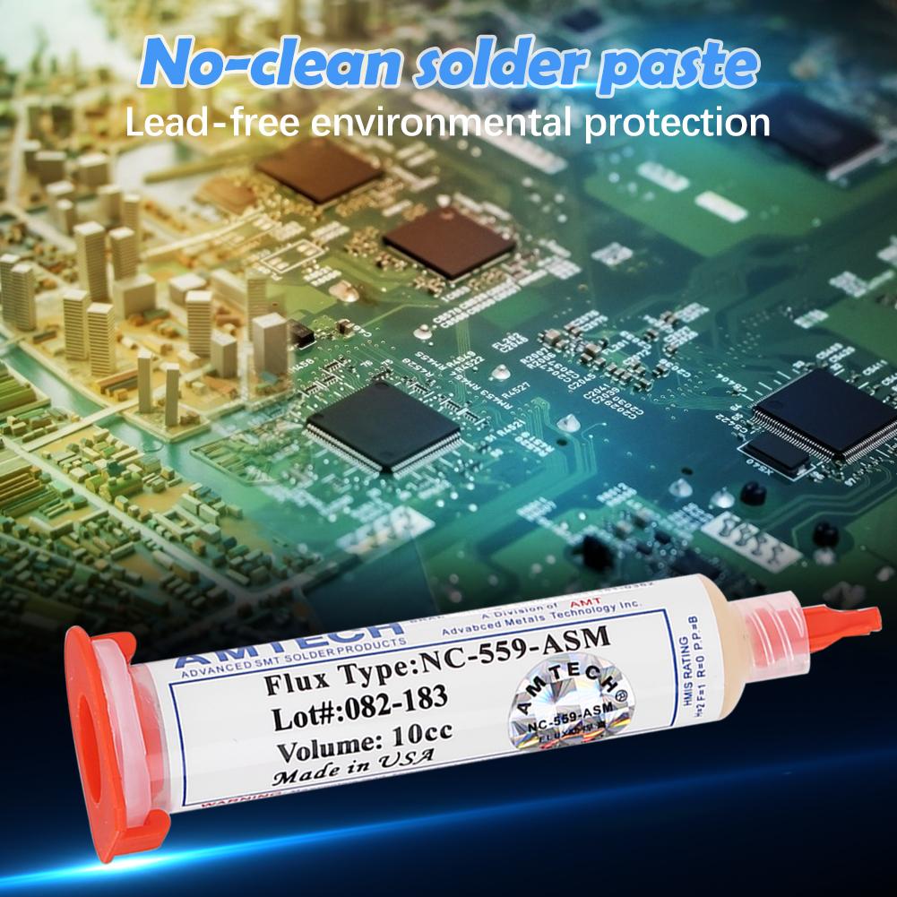 10cc Lödflödesfett Kit för Telefon BGA SMD PCB Lödpasta Återarbetningsverktyg Lödpasta med Tryckstångspinnar