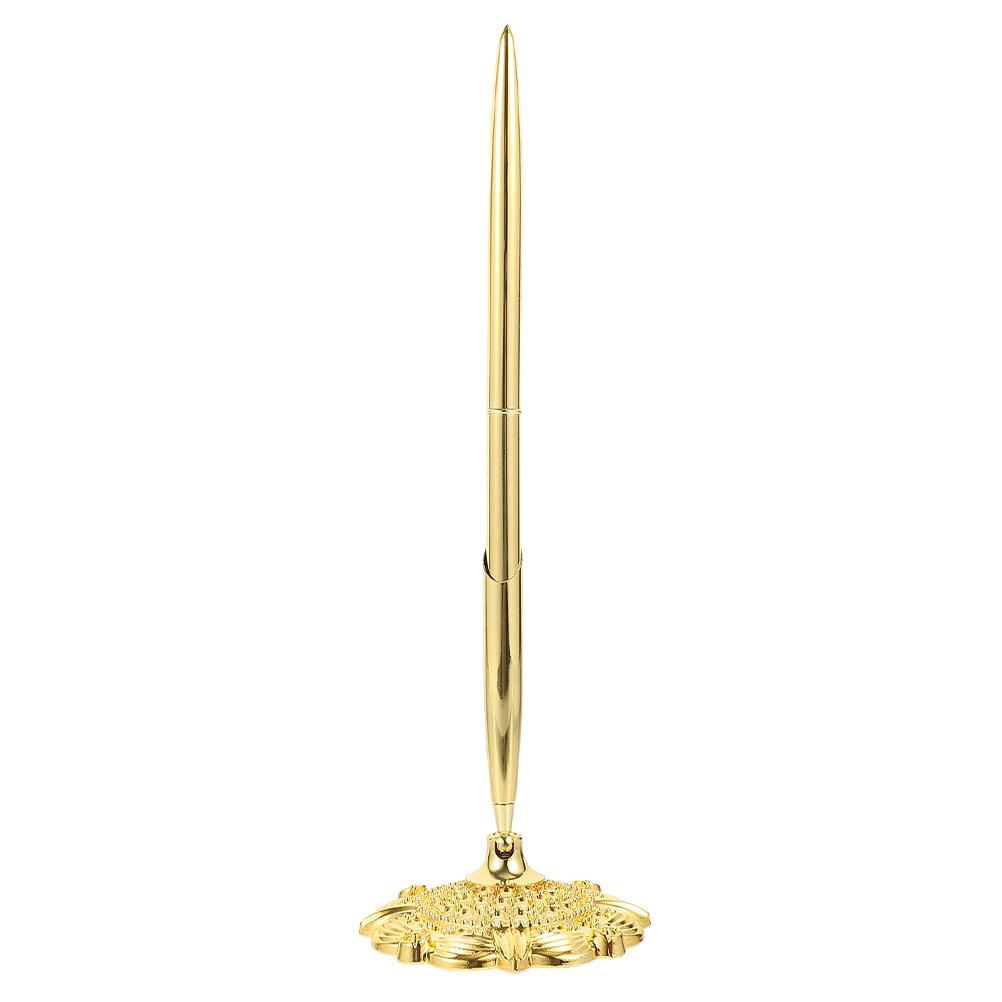Stainless Steel Signature Pen for Office Desk Mounting Smooth Writing Experience Business Accessory Guest Book Counter Pen