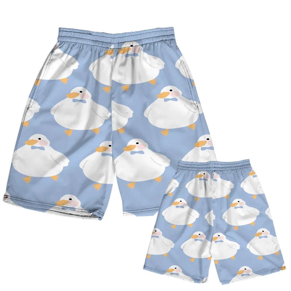 

White Duck Muay Thai Kickboxing Training Shorts Print Quick Dry Martial Art Boxer Unisex Men Women Kid Fighting Fitness Sport Gym Workout S