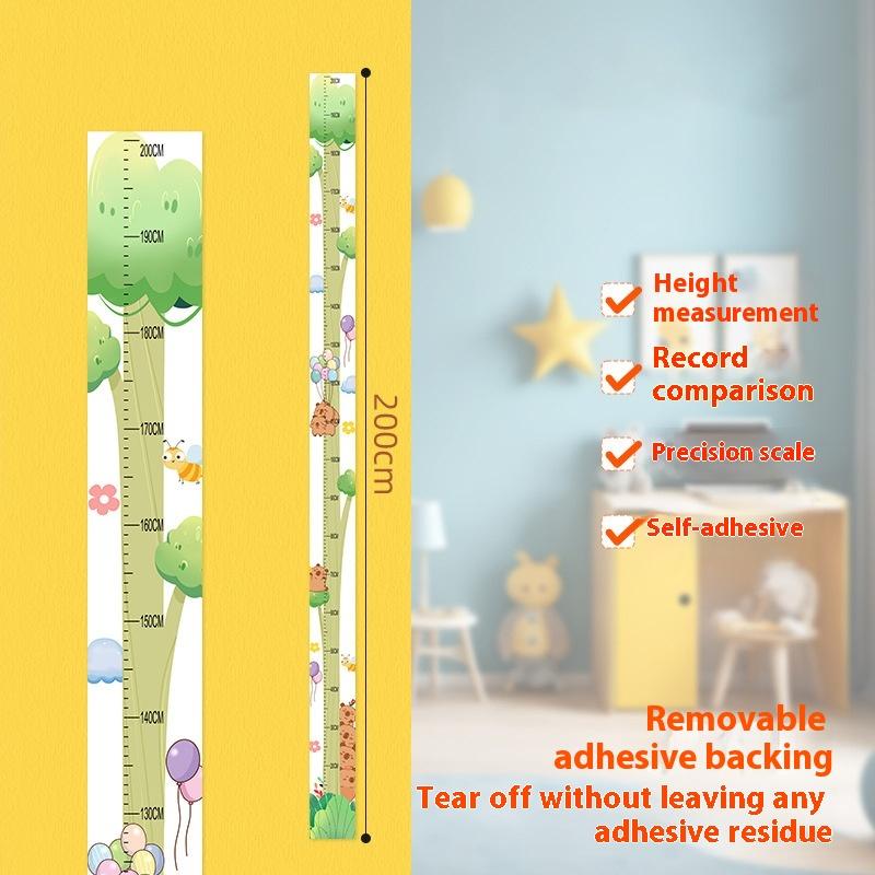 Height 2M Cartoon Wall Sticker Measuring Instrument Ruler For Measuring Height Sticker Wallpaper Growth Chart Can Be Removed