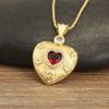 Nidin Light Luxury 3 Styles Sparkling Zircon Heart Pendant Necklace Vintage Romantic Love Jewelry Gift For Women Girlfriend Wife