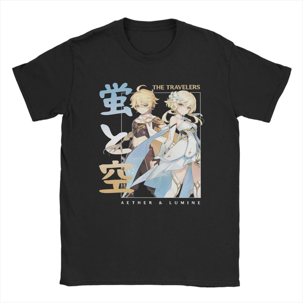 Unisex Unisex TShirt Tartaglia Wide Face Meme Genshin Impact Vintage Pure Cotton Tee Shirt Anime Game T Shirts Tops Plus Size