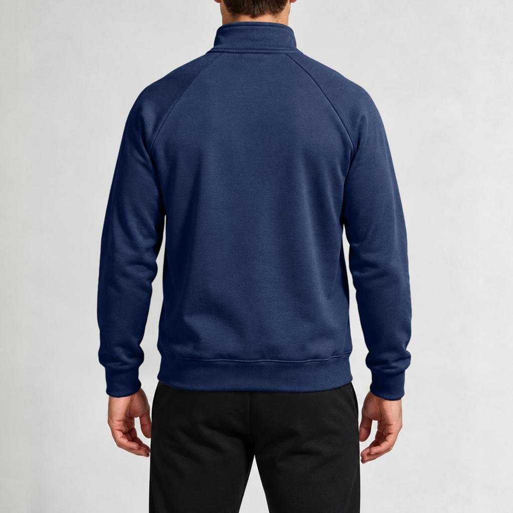 Men's Fall Winter Zip-Up Sweatshirt with Stand Collar, Casual Cardigan Jacket for Everyday Wear