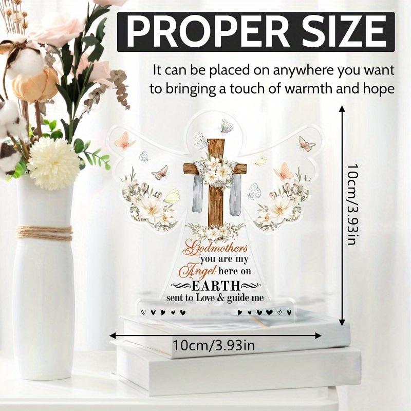 Godmother Gifts from Godchild – Christian, Keepsake for Birthday, Mother's Day. Custom Acrylic Block, Home/Office Decor.