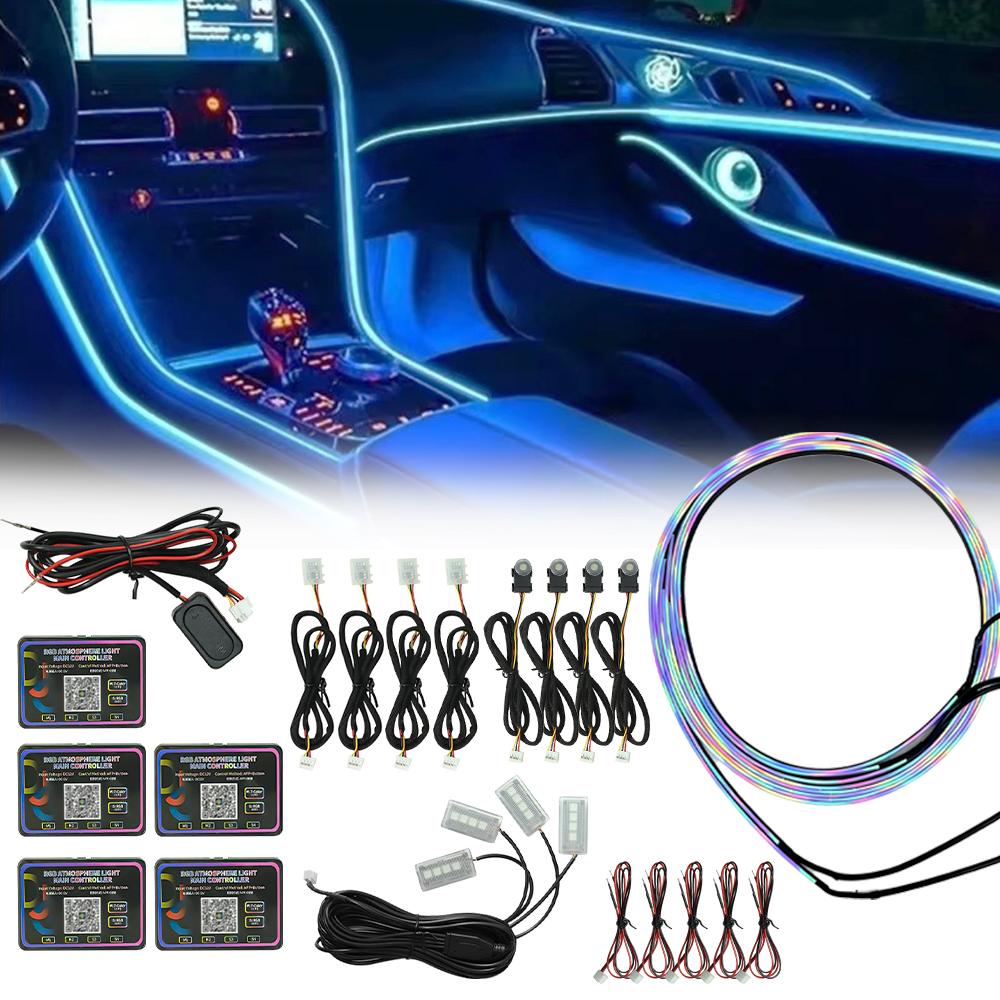 APP Control Car Ambient Lights LED Interior Acrylic Strips Auto Decoration Atmosphere Lamp For Tesla Model 3 (2025 model)