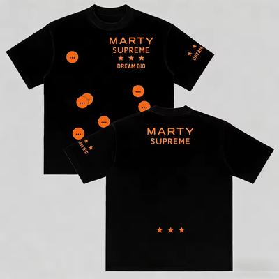 Movie Marty Supreme Three Stars Graphics 100%Cotton Unisex Shirt 2026 Summer New Men's Fashion Y2k Short Sleeve Tshirt Fan Gift