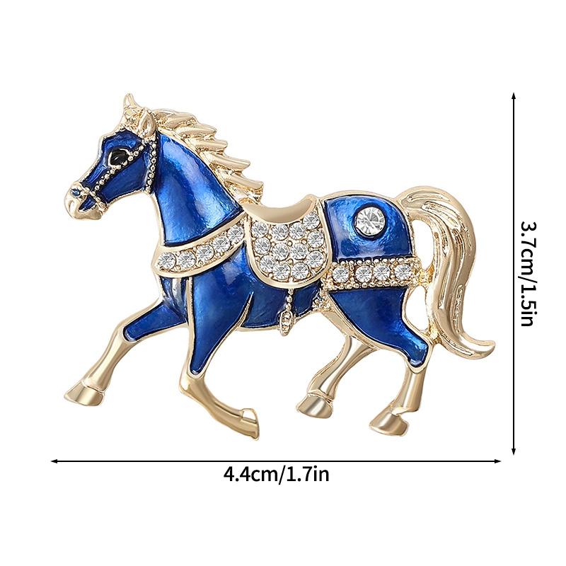 Creative Rhinestone Horse Brooches Party Favors  Animal Lapel Pins Horse Head Brooches  Chinese Latest Year Couple  Present