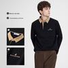 Navigare Men's Wool-Blend Long-Sleeve Polo Shirt