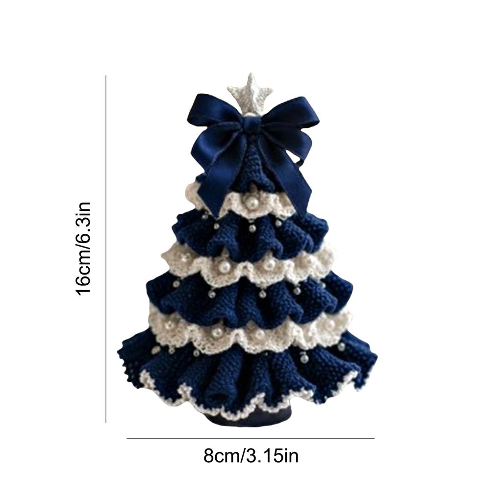 DIY Crochet Christmas Tree Kit Material Package Handmade Festive Crochet Tree Crafts Gift for Beginners Xmas Party Crochet Decor