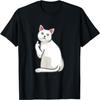 Funny Cat Middle Finger Odd-Eyed Cat Kitty T-Shirt