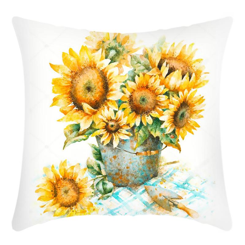 

Новая серия ко Дню Благодарения Наволочка Письмо Подсолнух Принт Подушка Дом Диван Наволочка 45 * 45Cm pillowcase