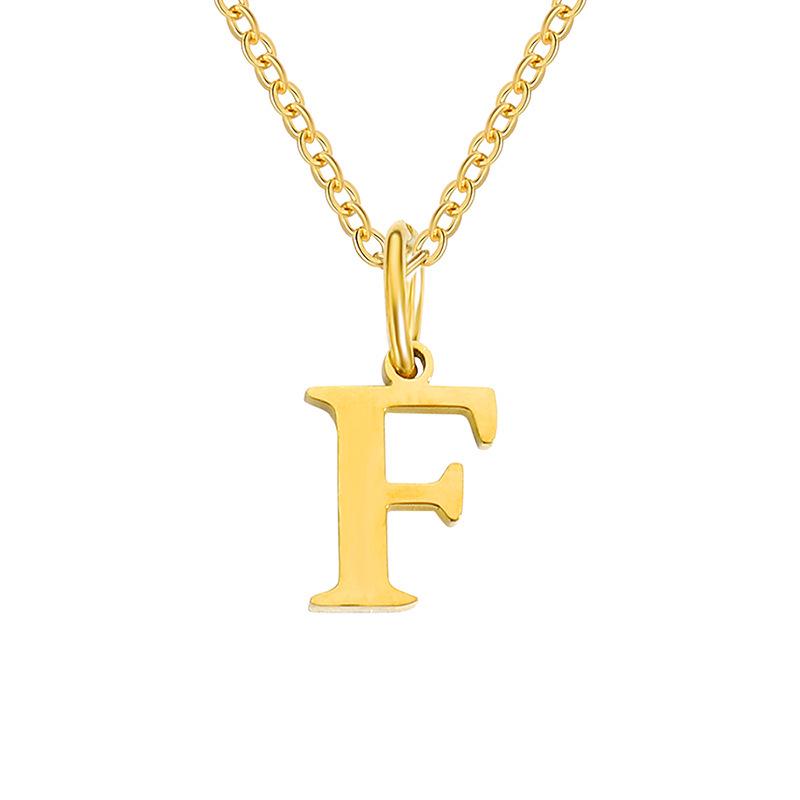 Elegante Collar con Colgante de 26 Letras para Mujer - Diseño Único Cadena para Clavícula de Acero de Titanio