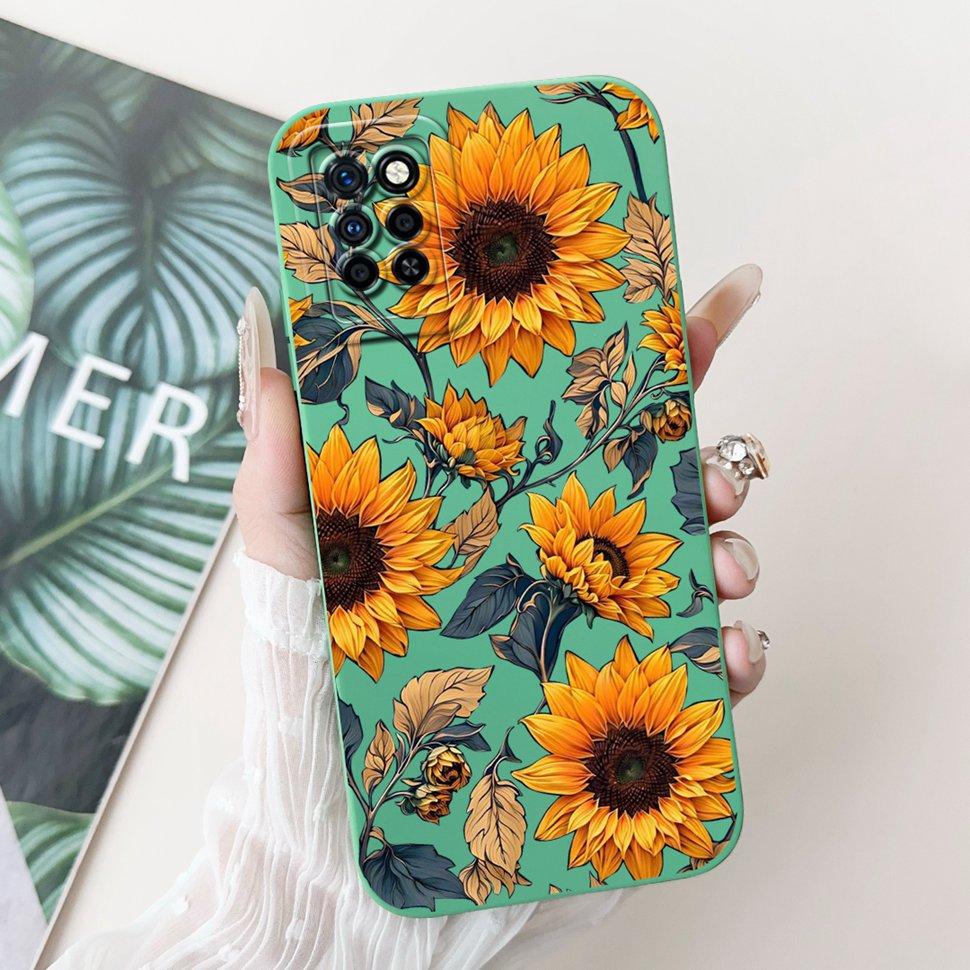 For Infinix Note 10 Pro Case X695 X695D Beautiful Flower Soft Silicone TPU Phone Cover For Infinix Note 10 Note10 Pro Case Funda