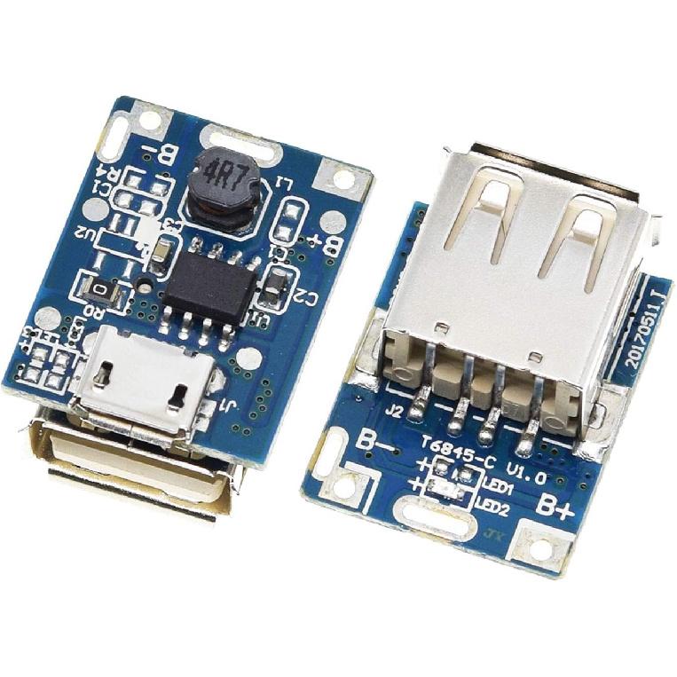 12PCS 5V 1A Boost Step Up Power Supply Module Lithium Battery Li-ion Charging Protection Board 134N3P DIY Charger LED Display USB and Micro Port