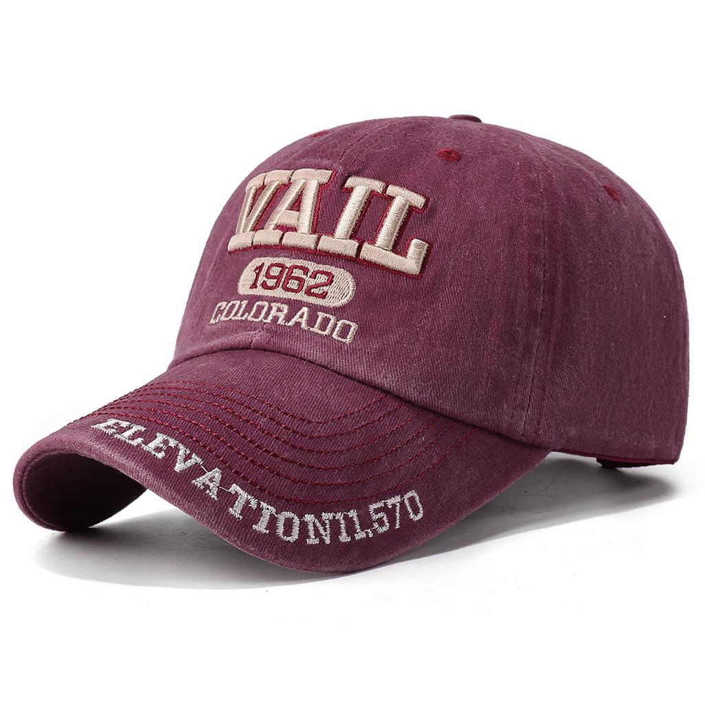 Vierjahreszeiten gewaschene Baumwoll-Baseballkappe, modischer verwaschener Used-Look, bestickte Schirmmütze, europäischer und amerikanischer Stil, ausländischer Tra