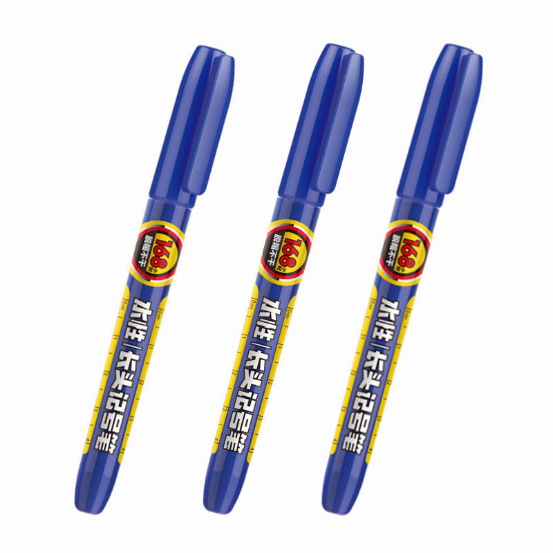 Long Tip 20mm Black Waterproof Deep Hole Marker for Woodworking and Tile