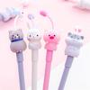 Cartoon Niedliches Haustier Gelstift Schulstudent Schreibwaren Schreibgriff Kugelschreiber Schere Hamster Katze Schwein Kaninchen Tier Stift